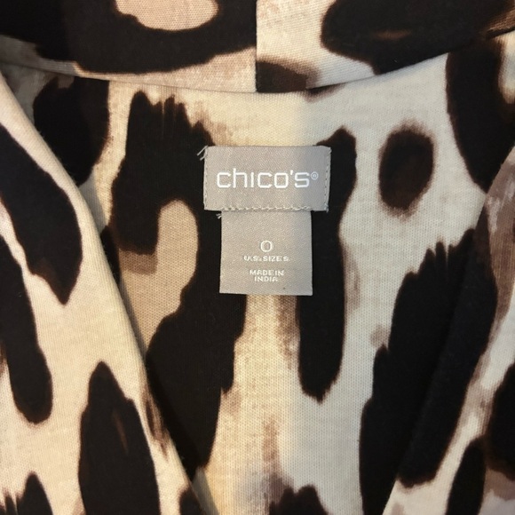 Chico’s Leopard Print Tunic Top – Size 0 (U.S. Small) - Picture 4 of 4